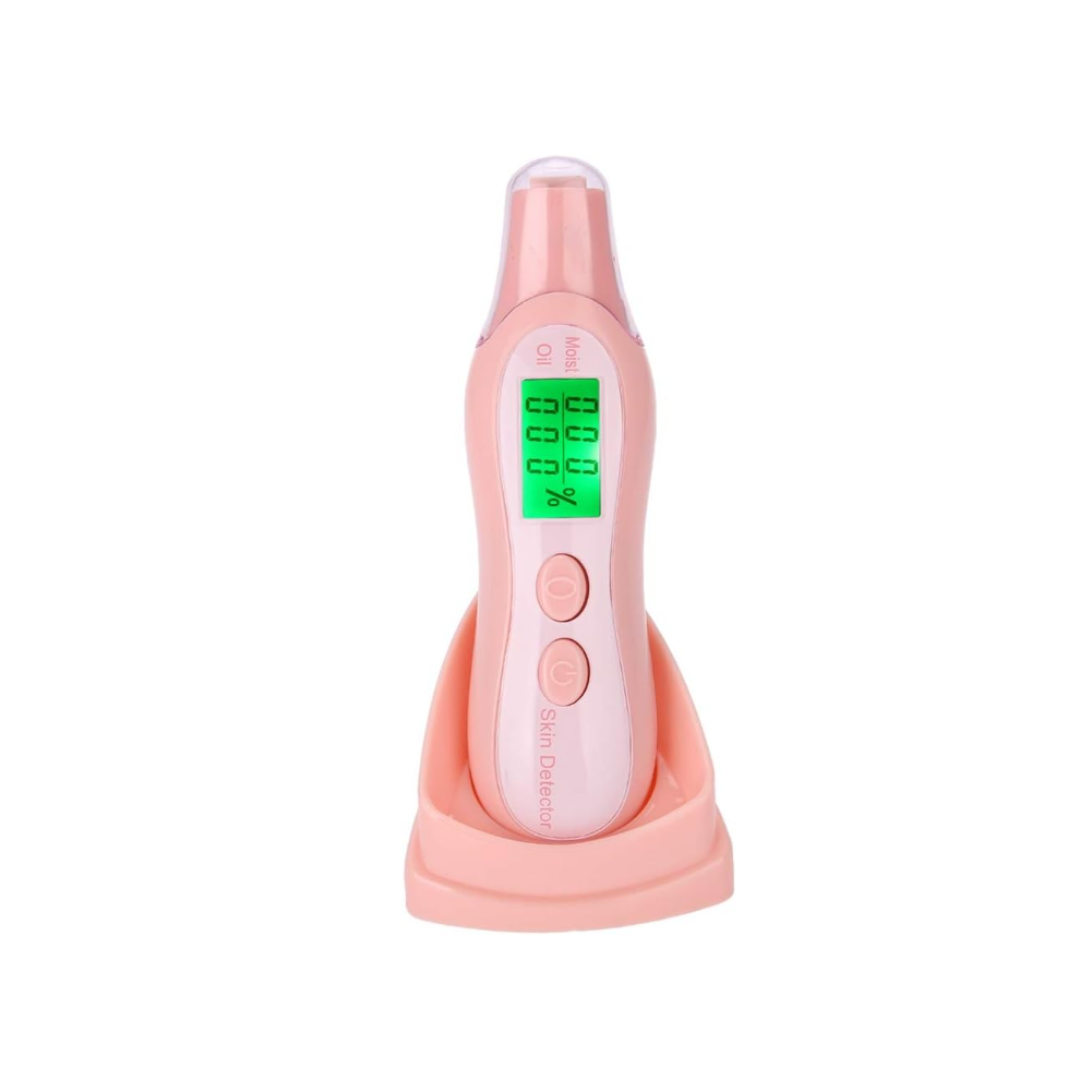 Chronus Digital Skin Tester Pen With Lcd Display, Precision Facial Skin Moisture/Oil Analyzer For Skin Care For Traveling, Home, Beauty Salon(Pink)