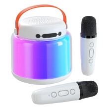 Mini detský karaoke stroj s basovým prenosným Bluetooth reproduktorom s 2 bezdrôtovými mikrofónmi pre 4 5 6 7 8-ročných chlapcov a dievčatá