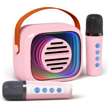 Prenosný reproduktor Bluetooth pre deti na mini karaoke s 2 mikrofónmi 4 efekty na zmenu hlasu ako darček k narodeninám