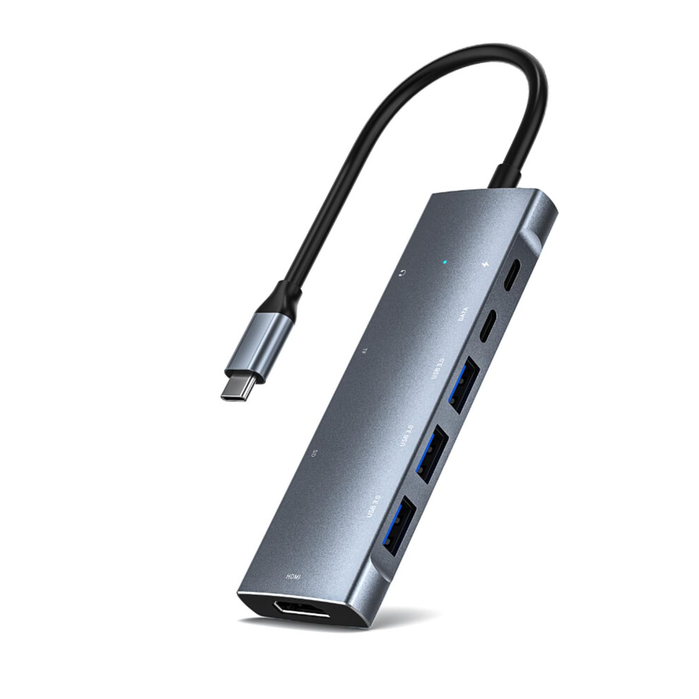 Chronus Usb C Hub Multiport Adapter, 9-In-1 Usb-C Hub With 4K 30Hz,100W Power Delivery, Sd/Tf Card Slots, Usb 3.0 5Gbps Data Ports, For Macbook Pro, 6976918035578