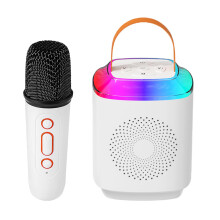 Mini Karaoke Machine 1 Bezdrôtový mikrofón Karaoke pre deti a dospelých Prenosný Bluetooth 5.3 reproduktor s LED svetlom s jedným mikrofónom