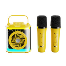 Mini karaoke stroj pre deti a dospelých Prenosný Bluetooth reproduktor s 2 bezdrôtovými mikrofónmi Sada karaoke reproduktorov s mikrofónom
