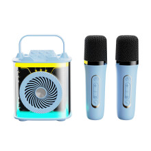 Mini karaoke stroj pre deti a dospelých Prenosný Bluetooth reproduktor s 2 bezdrôtovými mikrofónmi Sada karaoke reproduktorov s mikrofónom