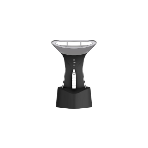 Ferramenta para Pescoço e Rosto com Led de 5 Cores para Cuidados com a Pele Preto e Prata