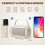 Mini máquina de karaokê, Bluetooth com 2 microfones, voz clara, 4 vozes mágicas, luz LED (bege) 4