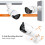 JUSTOP 2x Bullet Dummy CCTV Camera, White&Black Decoy Security Cameras 7