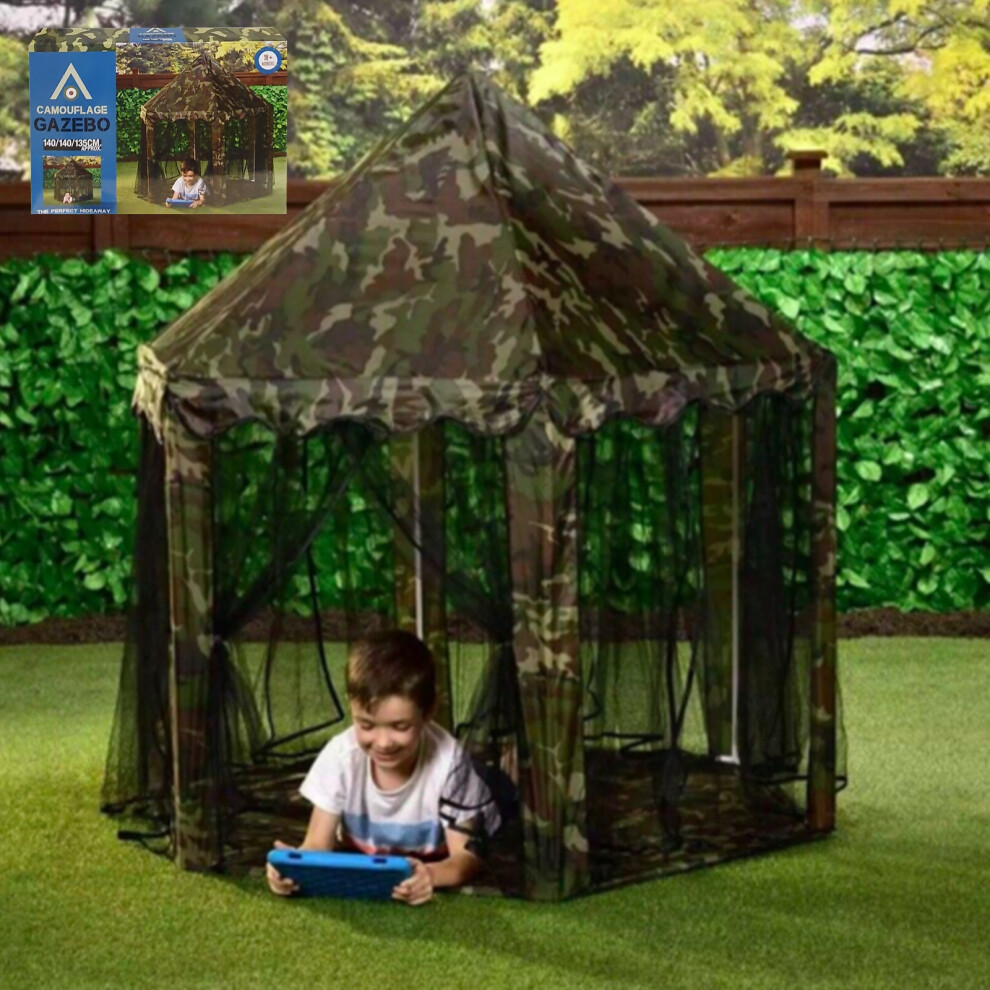 Kids Camouflage Gazebo Perfect Playhouse Hideaway In The Sun