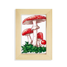 Delicious Red Poisonous Mushroom Illustration Desktop Display Photo Frame Picture Art Painting 5x7 inch