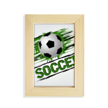 Green Soccer Football Sports Desktop Display Photo Frame Picture Art Painting 5x7 inch
