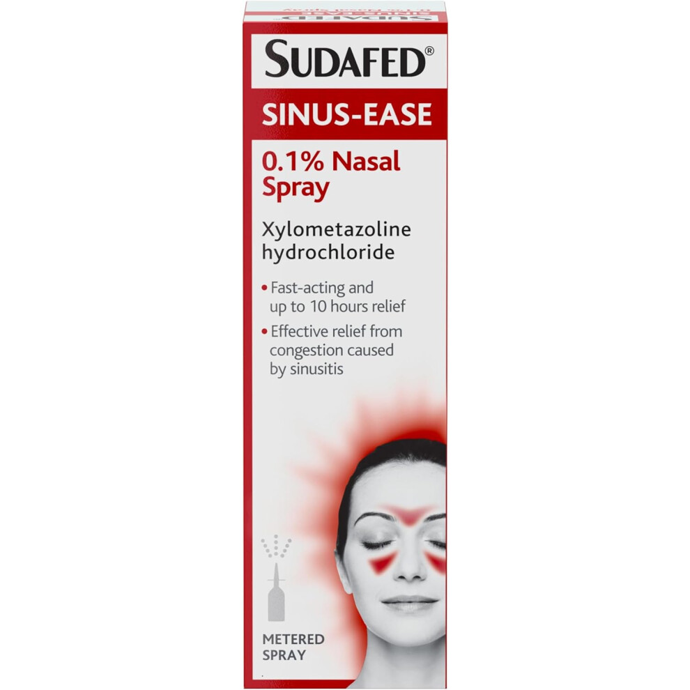 (Sudafed Sinus Ease Nasal Spray, Helps clear Nasal Passages, Gets to work in 2 minutes. Tragets Sinus and Nasal Congestio) Sudafed Blocked Nose Spray,