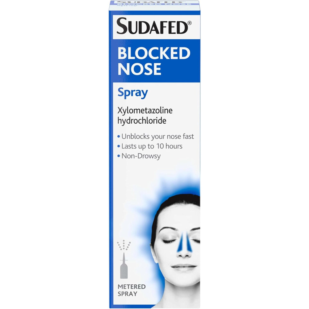 (Sudafed Blocked Nose Spray, Relief from Congestion Caused by Head Cold and Allergies, Sinusitis, Helps Clear The Nasal P) Sudafed Blocked Nose Spray,