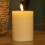 7.5cm x 10cm Cream Wax Melted Pool Effect Candle with Timer Function and Warm White LED 1