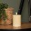 7.5cm x 10cm Cream Wax Melted Pool Effect Candle with Timer Function and Warm White LED 3