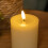 7.5cm x 10cm Cream Wax Melted Pool Effect Candle with Timer Function and Warm White LED 5