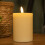 7.5cm x 10cm Cream Wax Melted Pool Effect Candle with Timer Function and Warm White LED 6