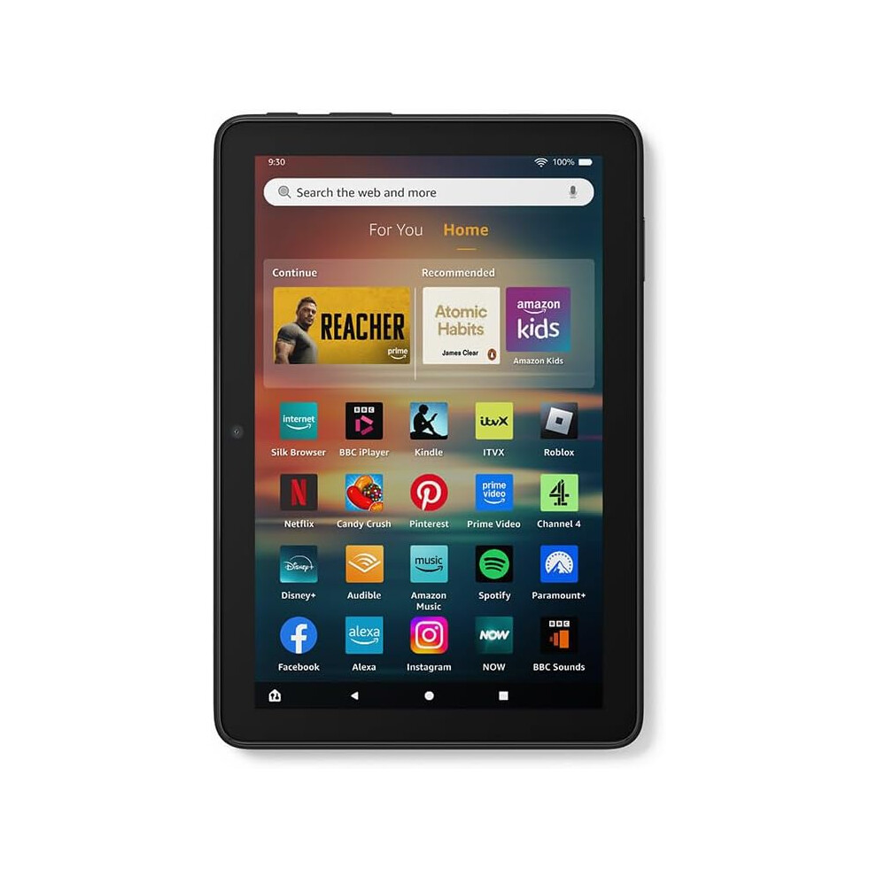 New Amazon Fire HD 8 tablet, 8" HD Display, 3 GB memory, 32 GB, designed for portable, Black entertainment