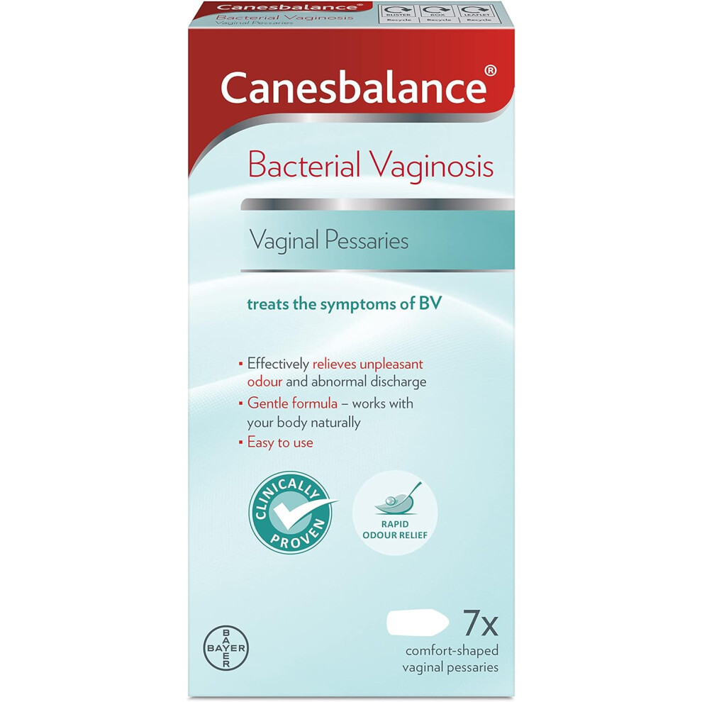 Canesfresh Canesbalance Vaginal Pessaries: 7-Day Bv Symptom Treatment That Restores Ph, Supports Lactobacillus And Natural Microflora (Clinically Proven)