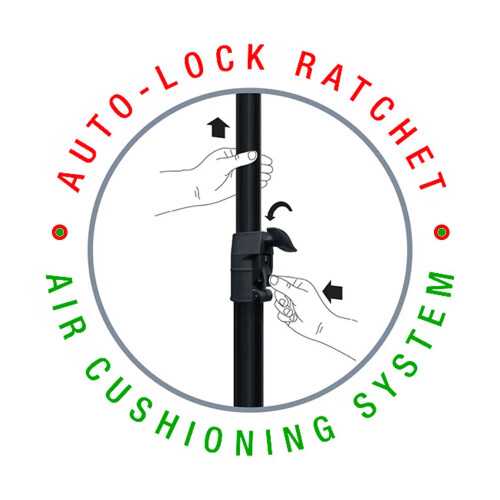 Heavy Duty Dart Stand with Auto Lock Ratchet Air Cushioning System 2