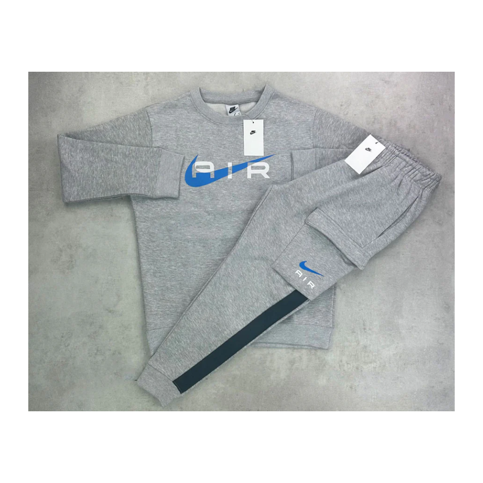 (Small) Nike Sportswear Crew Neck Grey Tracksuit