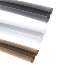(Brown) Mottez Door Draught Excluder Stopper Foam Seal Cold Energy Dust