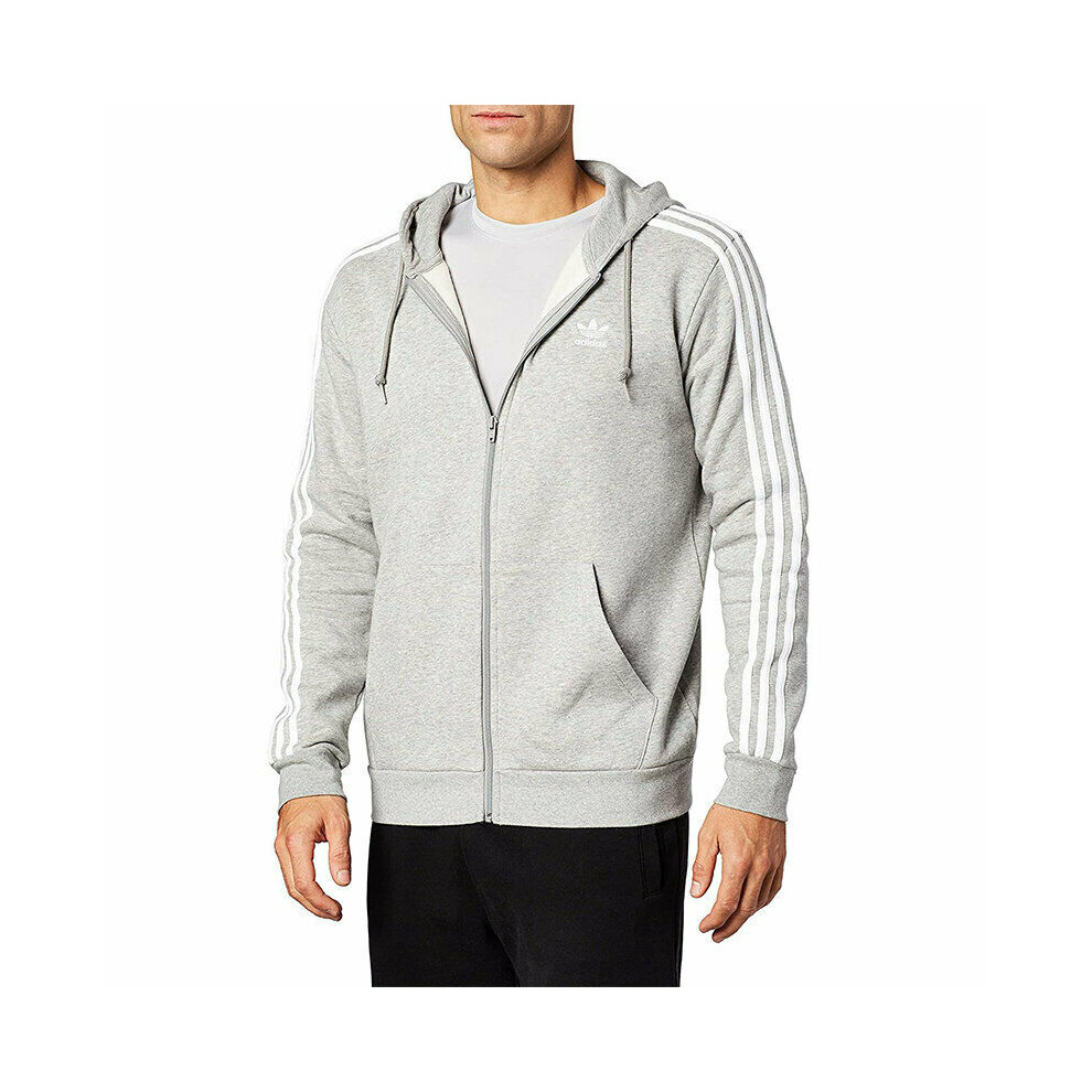 (Grey, XXL) Adidas Mens Stripe Jacket