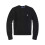 (Black, S) Women Crew Neck Sweatshirt Solid Jumper Long Sleeve Pullover Sweater 1