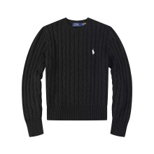 (Black, XL) Women Crew Neck Sweatshirt Solid Jumper Long Sleeve Pullover Sweater