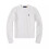 (White, M) Women Crew Neck Sweatshirt Solid Jumper Long Sleeve Pullover Sweater 1
