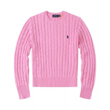 (Pink, M) Women Crew Neck Sweatshirt Solid Jumper Long Sleeve Pullover Sweater