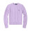 (Light purple, S) Women Crew Neck Sweatshirt Solid Jumper Long Sleeve Pullover Sweater 1