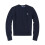 (Navy blue, XL) Women Crew Neck Sweatshirt Solid Jumper Long Sleeve Pullover Sweater 1