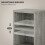 Homcom HOMCOM Set of 2 CD Storage Units with Adjustable Shelves Cement Grey 4