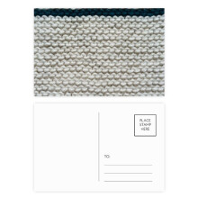 Fabric Flax Knit Gray Postcard Set Birthday Mailing Thanks Greeting Card
