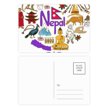 Nepal Love Heart Landscap National Flag Postcard Set Birthday Mailing Thanks Greeting Card