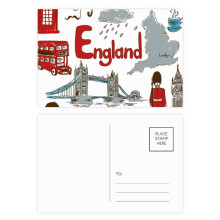 England Landscap Animals National Flag Postcard Set Birthday Mailing Thanks Greeting Card