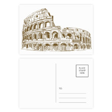 Italy Rome Landmark Sketch Landscape Postcard Set Birthday Mailing Thanks Greeting Card