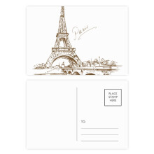 The Eiffel Tower Paris France Postcard Set Birthday Mailing Thanks Greeting Card