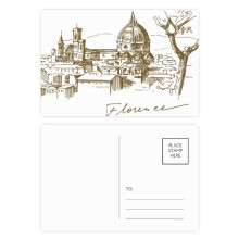 Florence Cathedral Italy Pattern Postcard Set Birthday Mailing Thanks Greeting Card