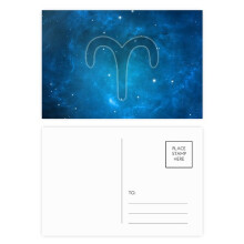 Starry Night Aries Zodiac Constellation Postcard Set Birthday Mailing Thanks Greeting Card