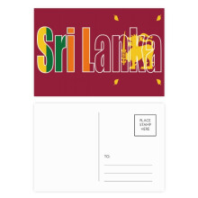 Srilanka Country Flag Name Postcard Set Birthday Mailing Thanks Greeting Card