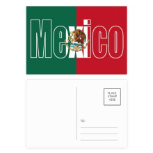 Mexico Country Flag Name Postcard Set Birthday Mailing Thanks Greeting Card