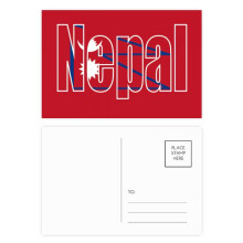 Nepal Country Flag Name Postcard Set Birthday Mailing Thanks Greeting Card