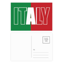 Italy Country Flag Name Postcard Set Birthday Mailing Thanks Greeting Card