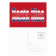 Costa Rica Country Flag Name Postcard Set Birthday Mailing Thanks Greeting Card