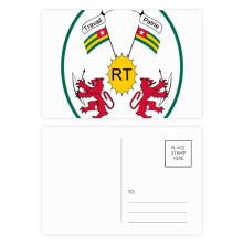 Togo Africa National Emblem Postcard Set Birthday Mailing Thanks Greeting Card
