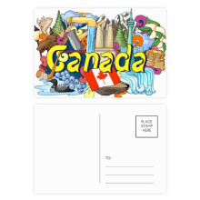 Rocky Mountains CN Tower Maple Canada Postcard Set Birthday Mailing Thanks Greeting Card