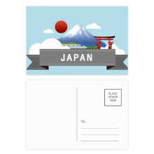 Japan Mount Red Sun Rail Train Temple Postcard Set Birthday Mailing Thanks Greeting Card