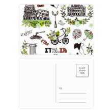 sp roma italy graffiti postcard set birthday mailing thanks greeting card