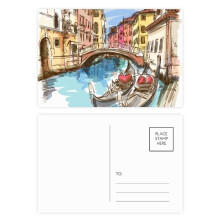 Italy Venice Landscape Watercolour Painting Postcard Set Birthday Mailing Thanks Greeting Card