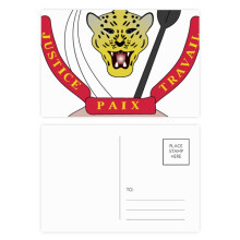 Congo National Emblem Country Postcard Set Birthday Mailing Thanks Greeting Card